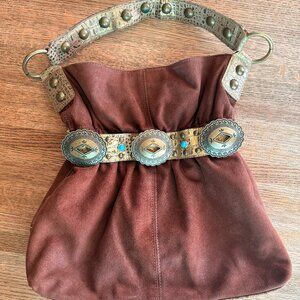 Kathy Van Zeeland Western Rodeo Shoulder Bag | Alligator Print Detail